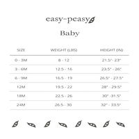 Лесно-пишано бебешки резервоар за печатење, големини 0- месеци