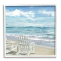 Студените индустрии бели адирондак столчиња на сликарството на плажа, 17, дизајн од студиото на главната линија