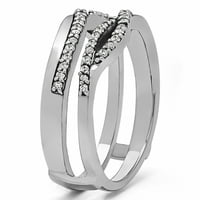 Површината на венчален прстен за бесконечност во стерлинг сребро