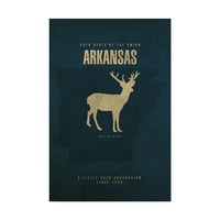Трговска марка ликовна уметност „Државен животински Арканзас“ платно уметност од Црвен Атлас Дизајнс