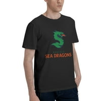 Сиетл Море Змејови Машка Основна Маица Со Кратки Ракави Црна 3X-Голема