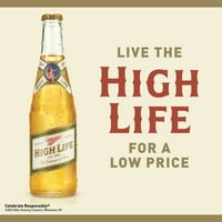 Милер Висок живот лагер пиво, пакет, лименки на ФЛ Оз, 4,6% АБВ
