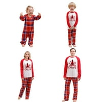 Појавување На Семејни Божиќни Пижами Божиќни Џеми Облека Долги Ракави Пј Сет Празнична Ноќна Облека Облека За Спиење