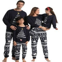 Секси танцување жени мажи деца кои одговараат на семејни пижами поставени врвови и панталони ноќна облека со долги ракави за