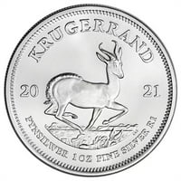 За Јужна Африка Оз Сребрен Кругеран Многу Монети Брилијантен Нециркулиран, Сребрен Кругеранд Ранд Нециркулиран