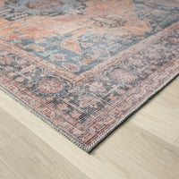 Обединети ткајачи Шарм Светиот преоден медалјонски тркалезен килим, теракота, 7'11 7'11