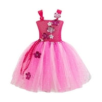 Мали Девојки Се Облекуваат Летен Моден Фустан Принцеза Фустан Секојдневен Фустан Туту Мрежа Здолниште Надворешна Облека