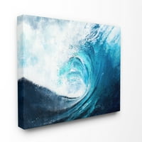 Студените индустрии Крестинг океански бран сина плажа сликарство платно wallидна уметност, 40, byziwei li