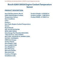 Сензорот За Температура На Течноста за Ладење на моторот одговара изберете: 1985-БМВ 325, ФОЛКСВАГЕН ВАНАГОН