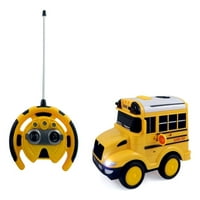 Училишен автобус во Бизонтек РЦ играчки автомобил за деца со далечински управувач, светла и звуци