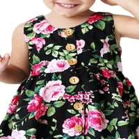 Мало Дете Деца Бебиња Девојчиња Лето Цветни Фустан Принцеза Партија Фустани 0-4години