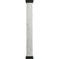 Ekena Millwork 10 W 14'H Hand Hewn Endurathane Fau Wood Non-Tapered Square Column Wrap со FAU Iron Capital & Base