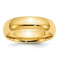 Примарно Злато Каратно Жолто Злато Стандардна Удобност Одговара Свадба Бенд Големина 8