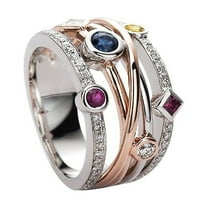 Прстени за жени прекрасни жени цветни бакарни накит со големина 6- прекрасен прстен накит бакарен прстен