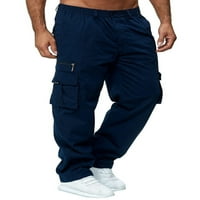 Мажи Прави Панталони Среден Струк Лабави Џебови Секојдневни Есенски Панталони
