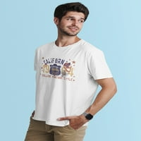 Калифорниски колеџ Гроздобер маица мажи -Имисија од Шутрсток, машко голем