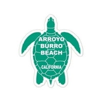 Аројо Буро Плажа Калифорнија Сувенир Зелена Желка Облик Налепница Налепница