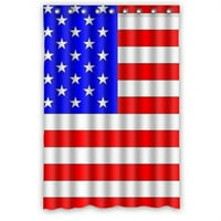 Прекрасно Американско Знаме Водоотпорна Бања Ткаенина Туш Завеса