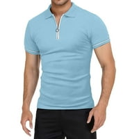 Поло кошули мажи случајни солд патент врвен кошула Склучете ја јака блуза со кратки ракави со кратка кошула мода лежерна кошула